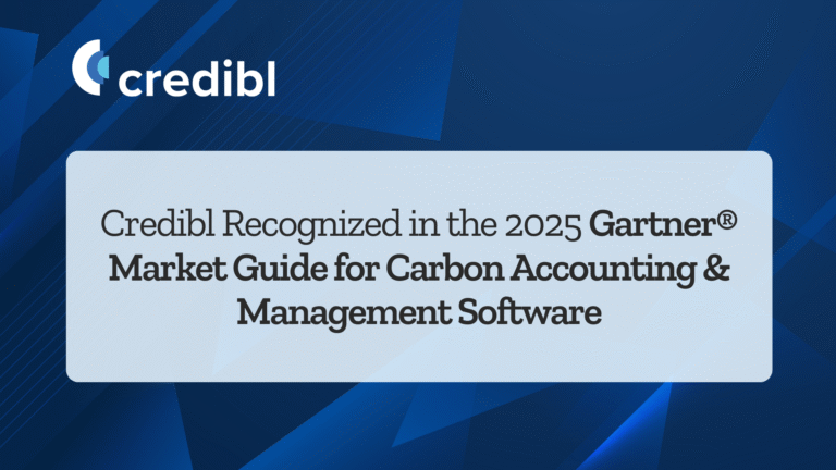 Credibl Recognized in the 2025 Gartner® Market Guide for Carbon Accounting and Management Software